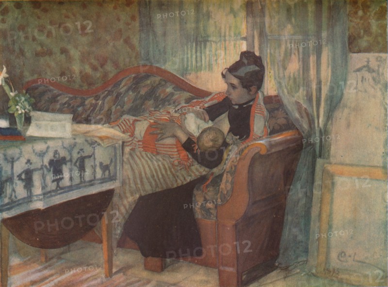 'Mother and Child', c1900.  Artist: Carl Larsson.