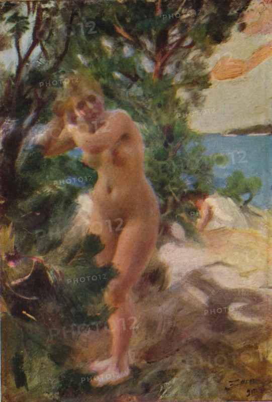 'After the Bath', 1895. Artist: Anders Leonard Zorn.
