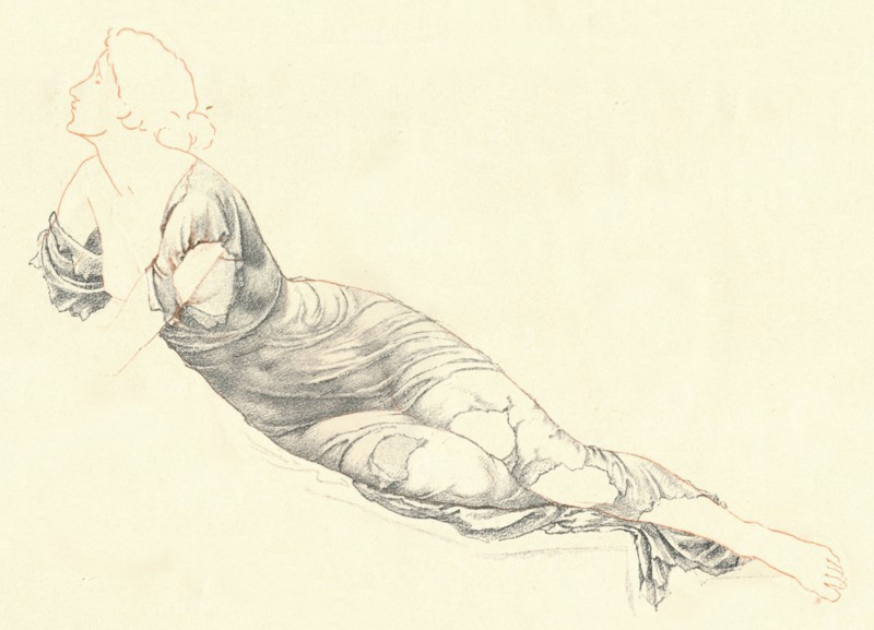 'Study in Drapery', c1900. Artist: Henry Holiday.