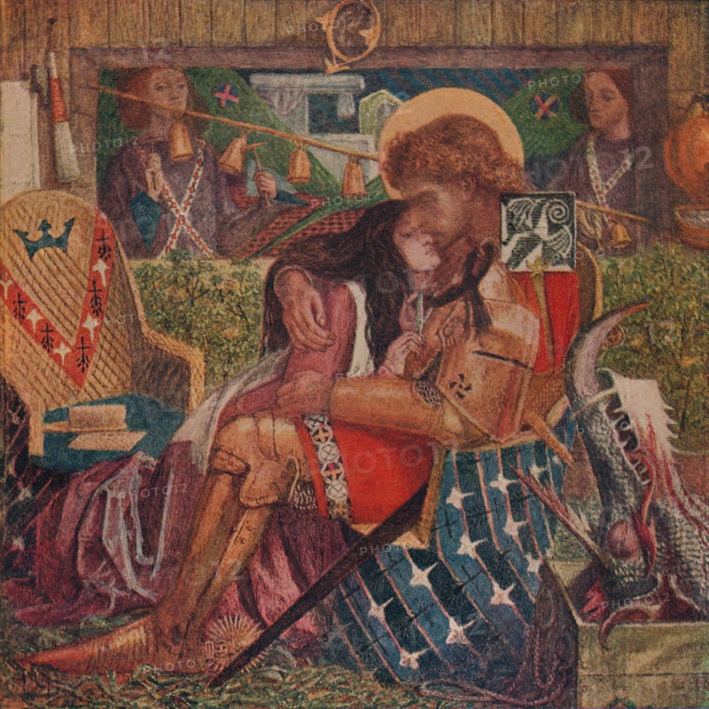 'The Wedding of St George and Princess Sabra', 1857. Artist: Dante Gabriel Rossetti.