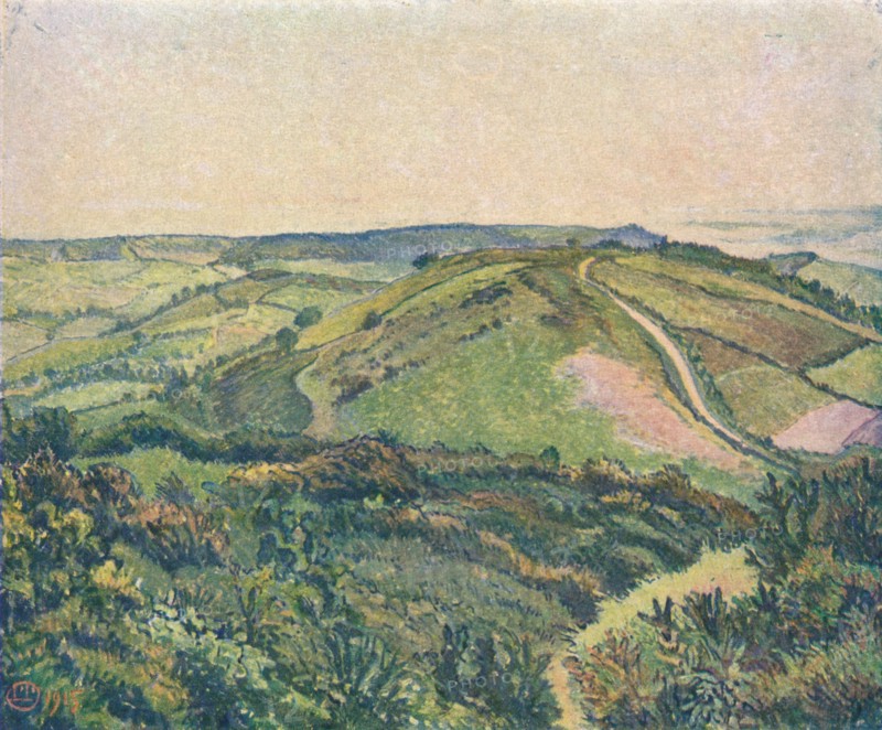 'View from the Hill, Fishpond', c1913. Artist: Lucien Pissaro.