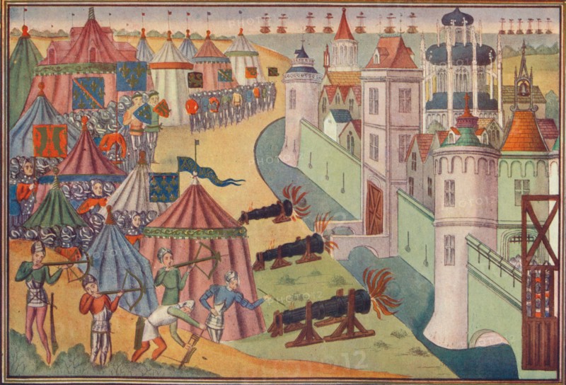 The assault on the strong town of Africa, 1390 (1905). Artist: Unknown.