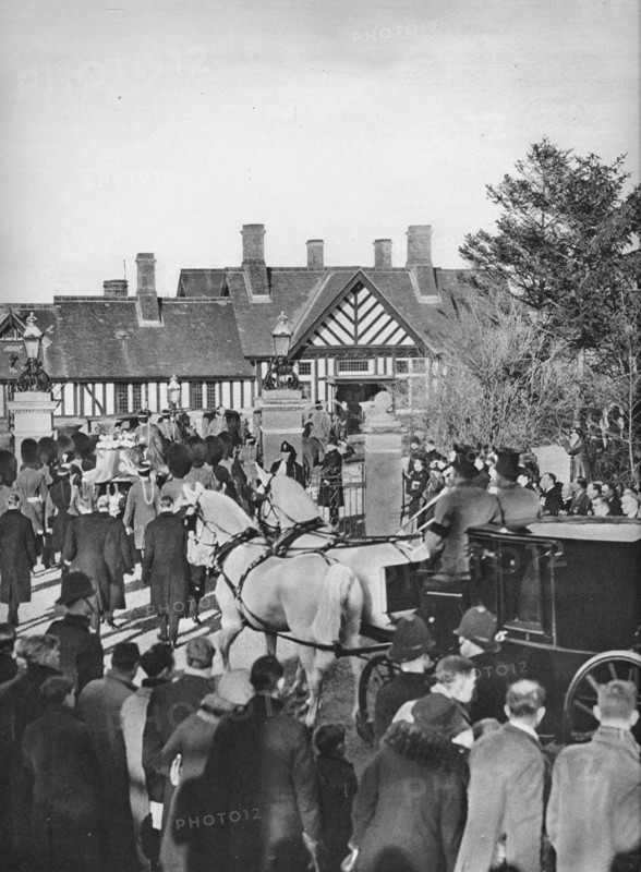 'The Arrival of King George's coffin at Wolferton Station', 1936. Creator: Unknown.