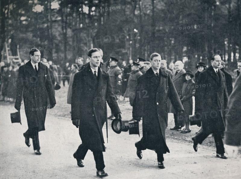 'King Edward VIII and his three brothers follow the gun carriage', 1936. Artist: Unknown.