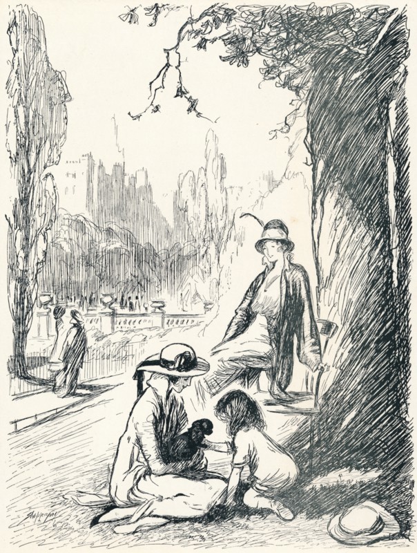 'In Kensington Gardens - Stage Six', c1920. Artist: Claude Allin Shepperson.
