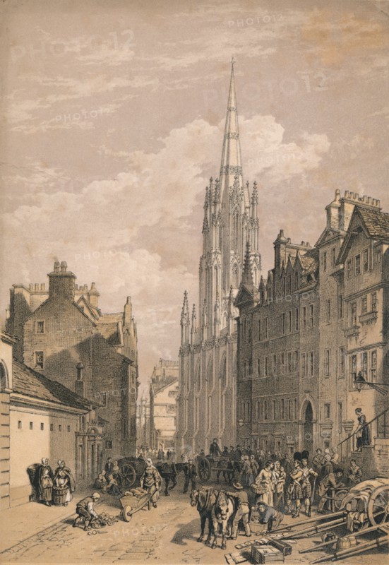 'New Assembly Hall, Edinburgh', c1875. Artist: Thomas Picken.