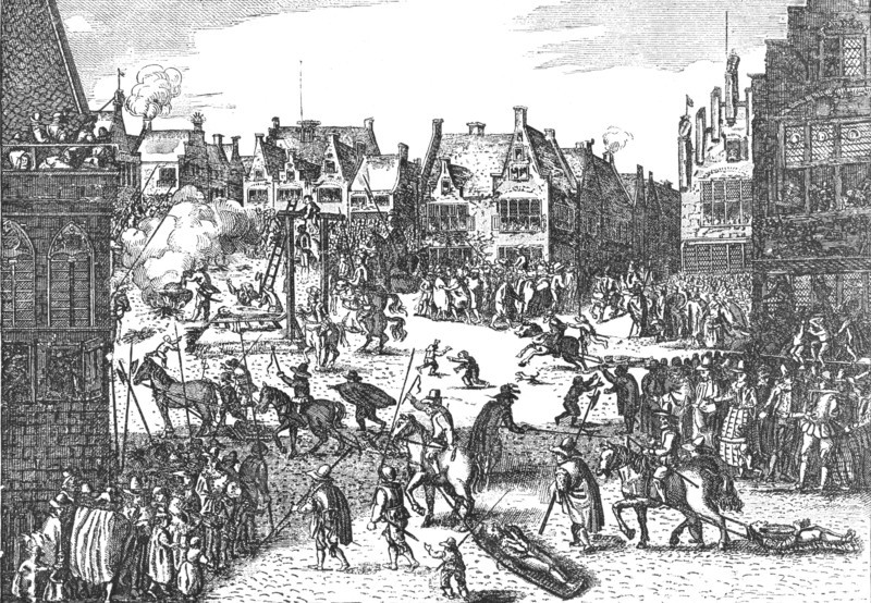 Execution of the Conspirators of the Gunpowder Plot in 1606, 1795 (1897). Artist: Unknown.