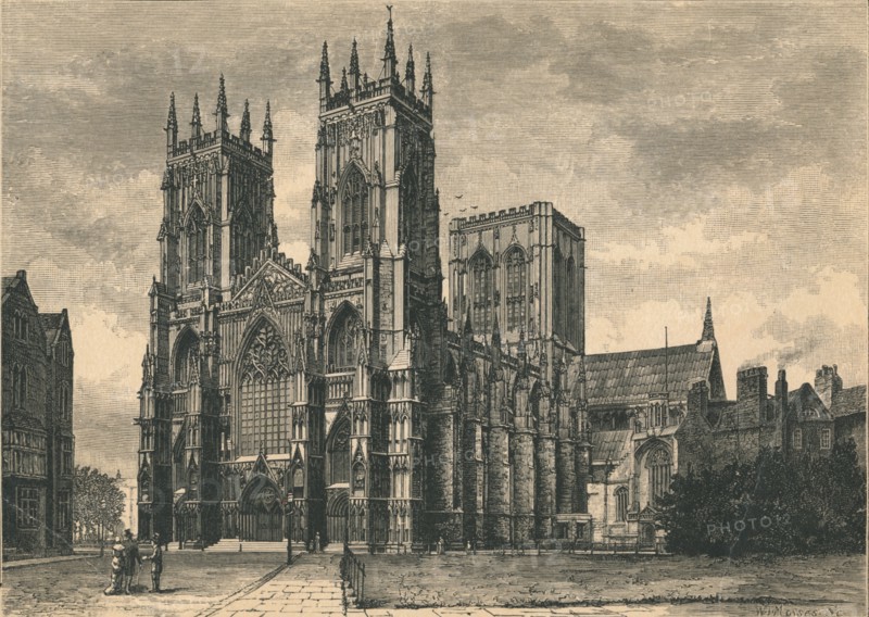View of York Minster, c19th century. Artist: WI Mosses.
