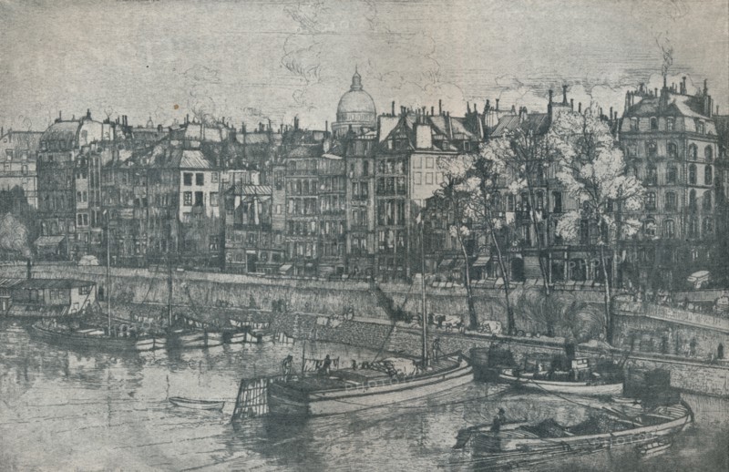 'Quai Des Grands Augustins, Paris', 1906. Artist: Donald Shaw MacLaughlan.