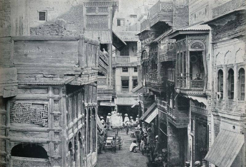 'Street in Lahore, the capital of the Panjab', c1942. Artist: Unknown.