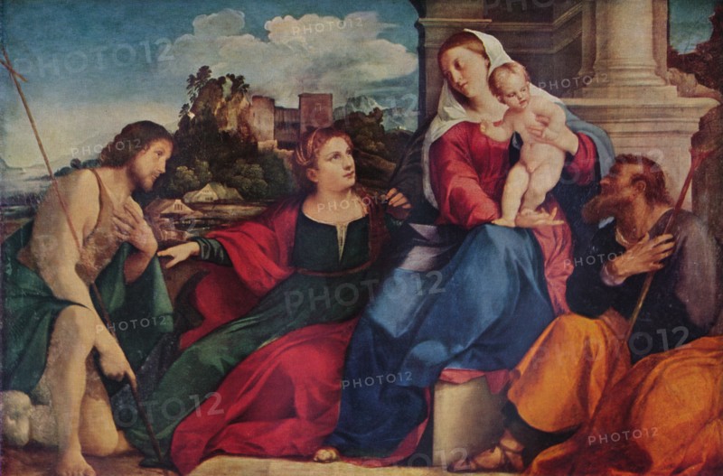 'Sacred Conversation', c1525. Artist: Jacopo Palma il Vecchio.