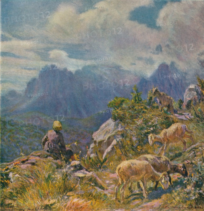 'Pastures in the Apuan Alps', c1922. Artist: Alfredo Vaccari.