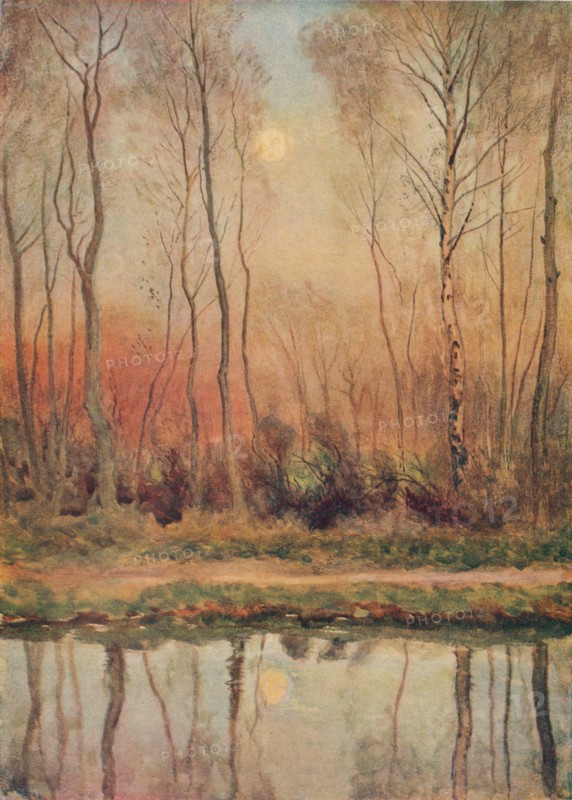 'A Surrey Canal, Evening', c1893. Artist: William Eyre Walker.