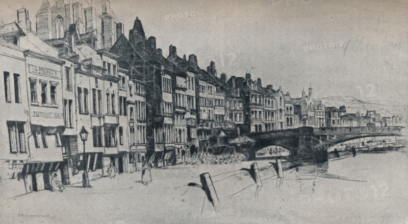 'Dinant', 1907. Artist: David Young Cameron.