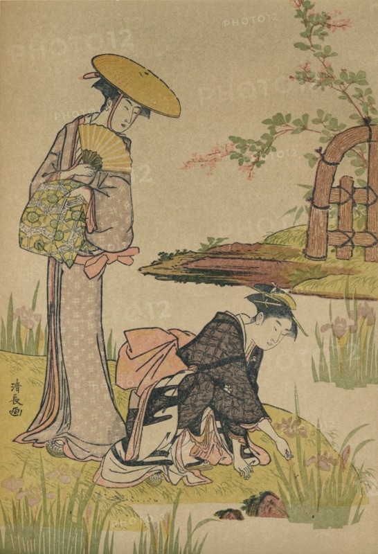 'The Iris Garden', c1784. Artist: Torii Kiyonaga.