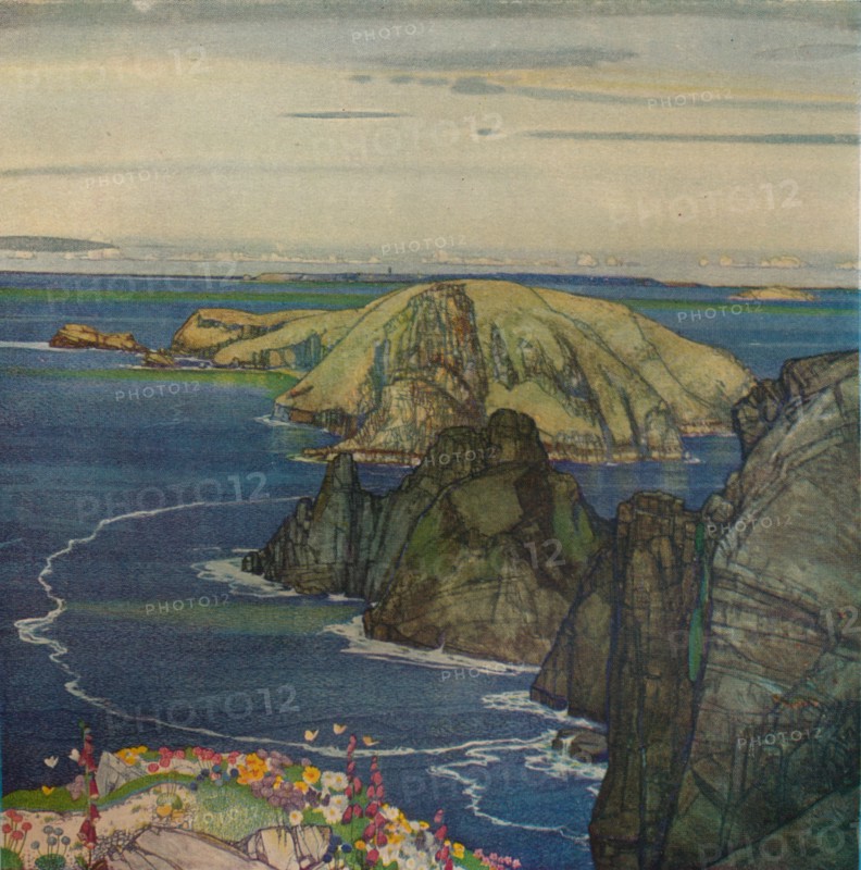 'The Island of Brecqhou, Off Sark', c1921. Artist: Edward Reginald Frampton.