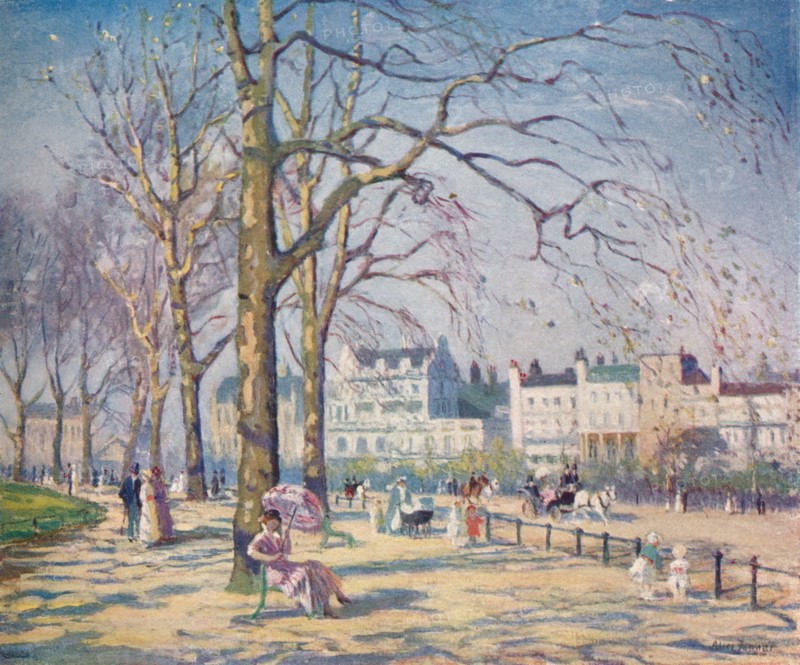 'Spring in Hyde Park', c1910. Artist: Alice Maud Fanner.