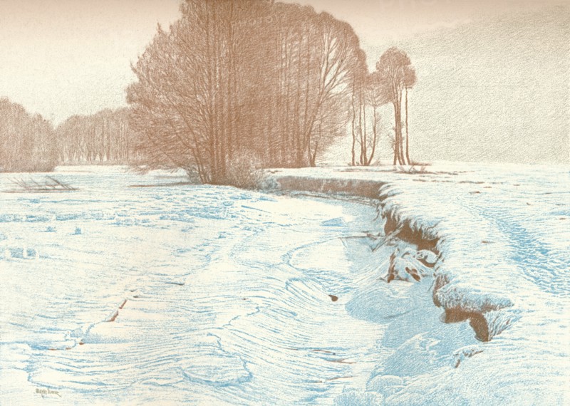 'Winter on the Banks of the Garam', 1909. Artist: Viktor Matirko.