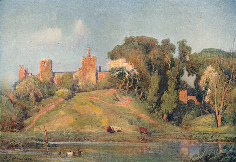 'An Ancient Fort in Suffolk', c1899 Artist: Frederick George Cotman.