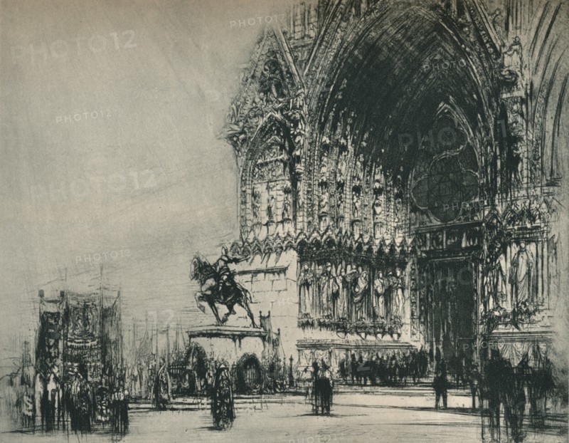 'Joan of Arc, Rheims', 1928. Artist: William Walcot.
