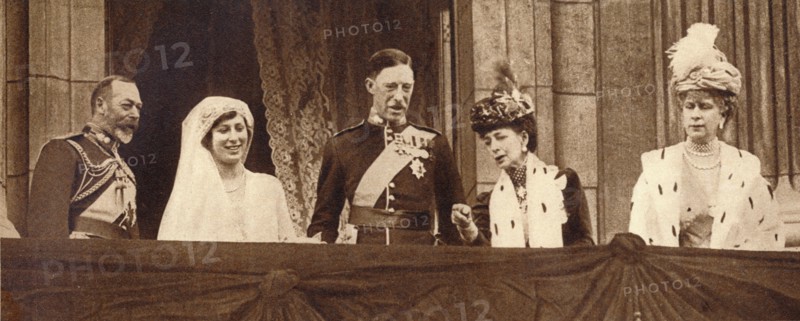 The wedding of Princess Mary and Viscount Lascelles, 28 February 1922 (1935).  Artist: Unknown.
