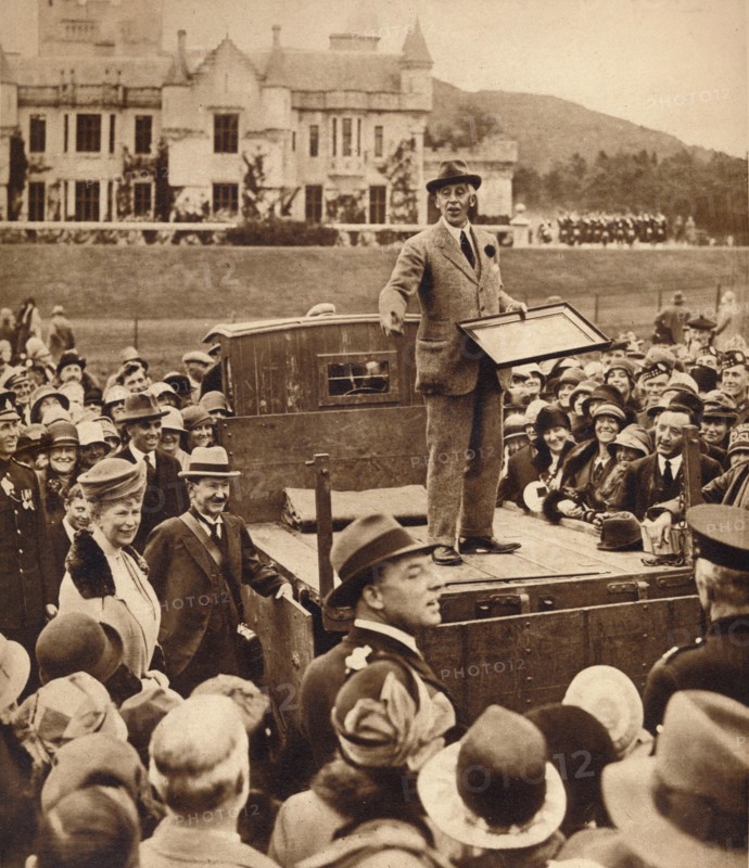 An auction for charity at Balmoral, 1930s (1935). Artist: Unknown.