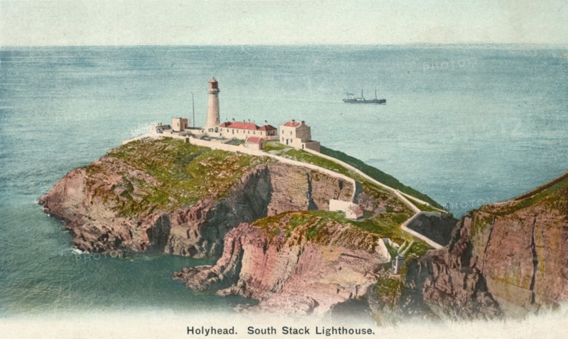 South Stack Lighthouse, Holyhead, Anglesey, c1920. Artist: Unknown.
