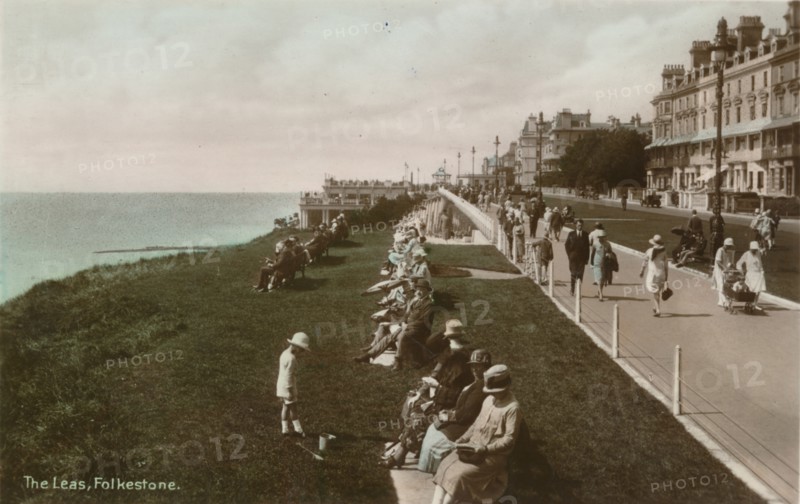 The Leas, Folkestone, Kent, c1920. Artist: Unknown.