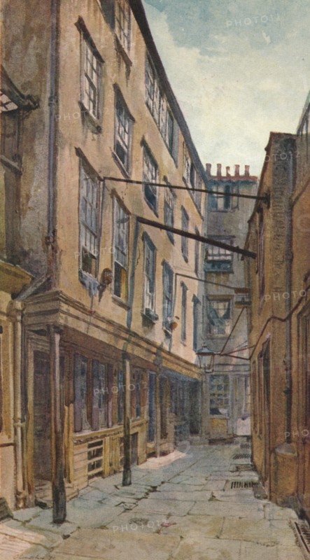 'Golden Buildings, Strand', Westminster, London, c1880 (1926). Artist: John Crowther.