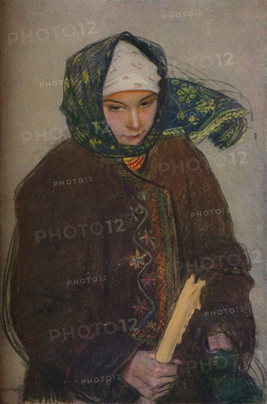 'A Ruthenian Peasant Girl', c1907. Artist: Theodor Axentowicz.