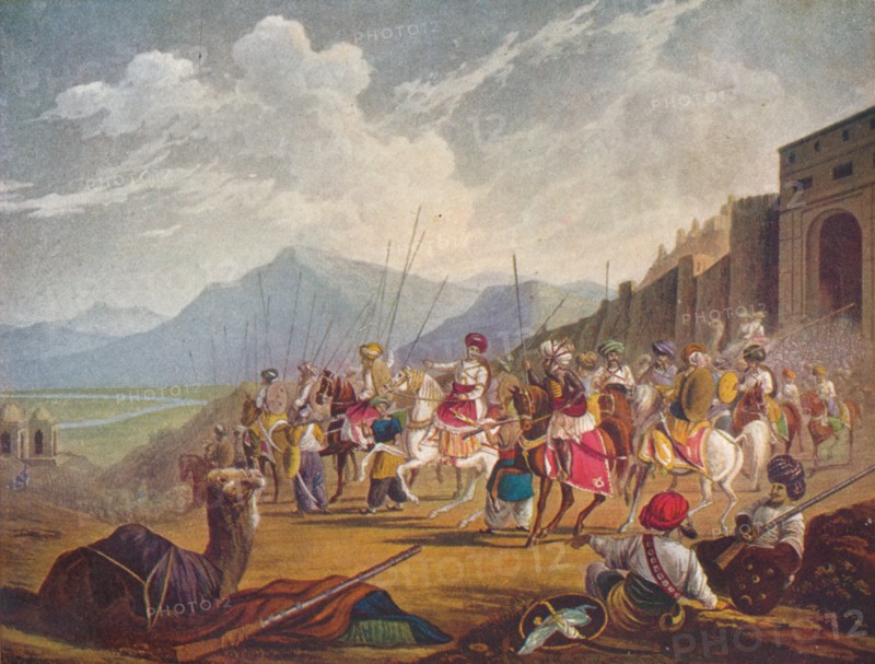 'A Ruling Prince of Western India with his Vassals', 1908. Artist: Unknown.