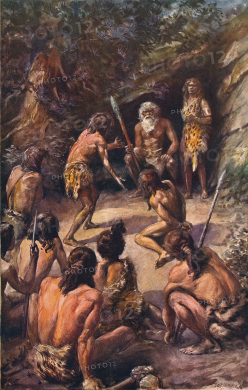 Primitive justice: an appeal to the head of the tribe, 1907. Artist: Unknown.