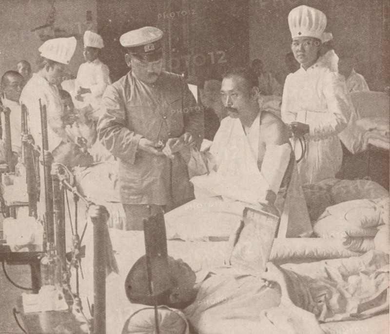 Japanese military hospital, 1905 (1907). Artist: Unknown.