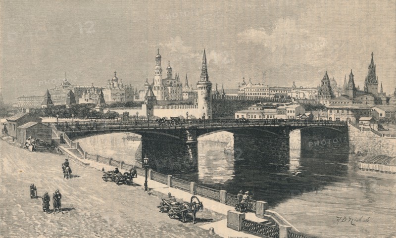 'General View of the Kremlin', c1900.  Artist: John Hellawell.