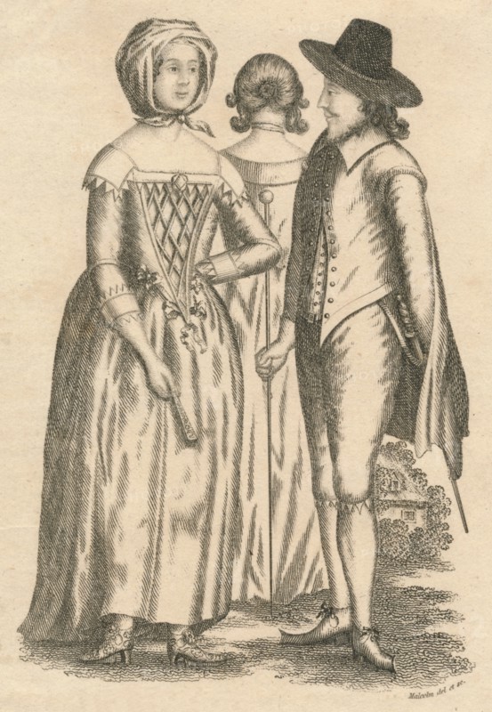 'Dress Reign of Charles I, and Interregnum', 1810. Artist: Unknown.