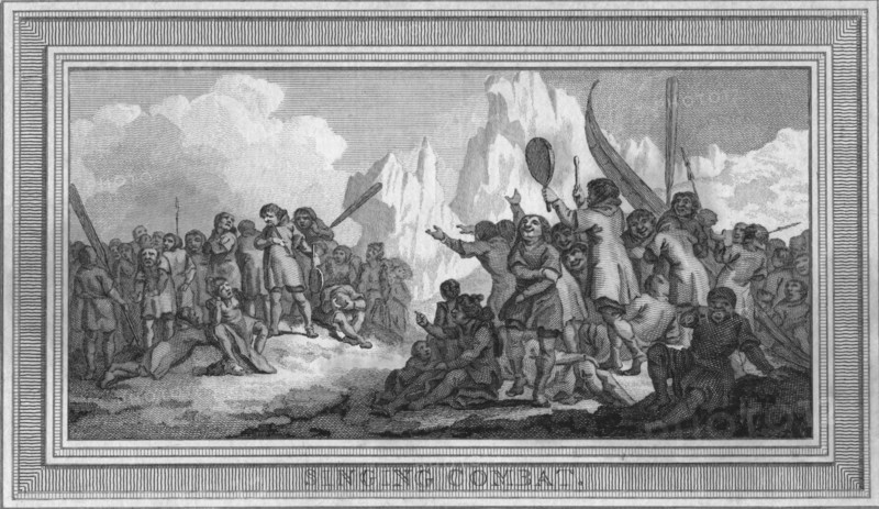 'Singing Combat', 1787. Artist: Thornthwaite.
