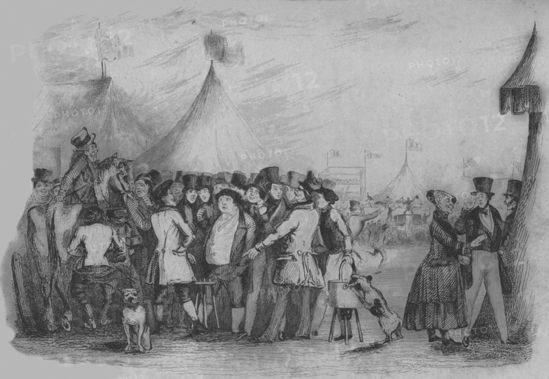 'Pilgrims of Hampton Races', c1839.  Artist: Pierce Egan the Elder.