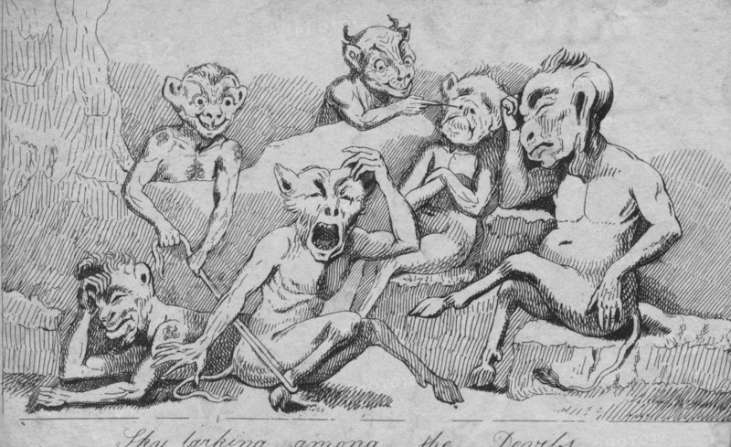 'Sky larking among the Devils', c19th century. Artist: Unknown.