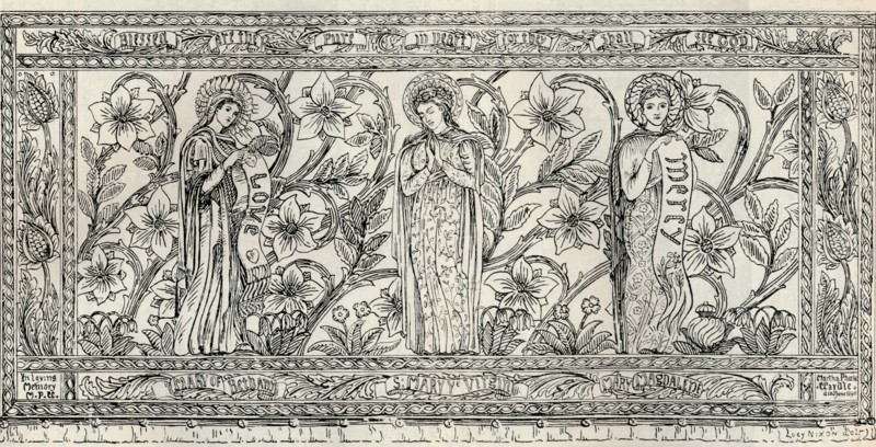'White Memorial Altar Cloth, Parish Church, Cheddleton', c1891. Artist: Gerald Callcott Horsley.