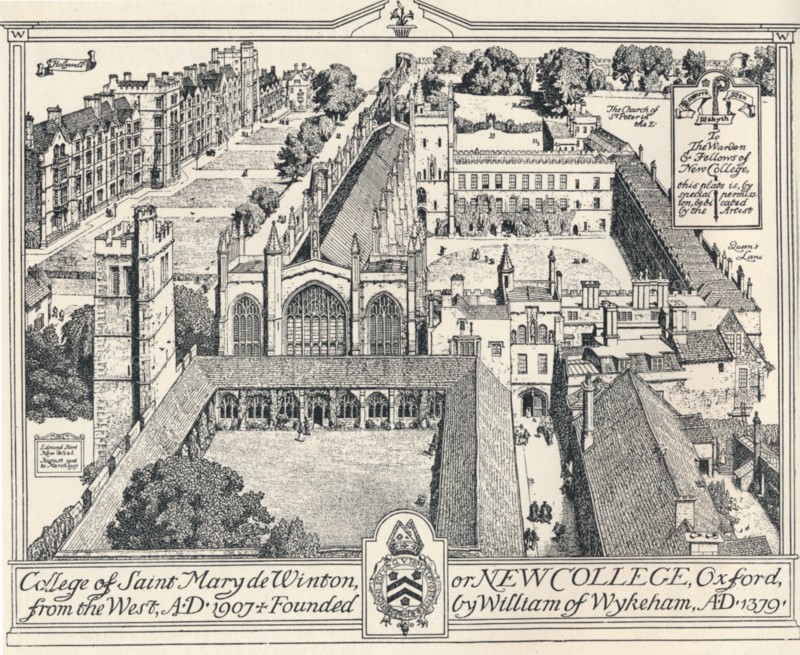 'New College, Oxford', c1905. Artist: Edmund Hort New.