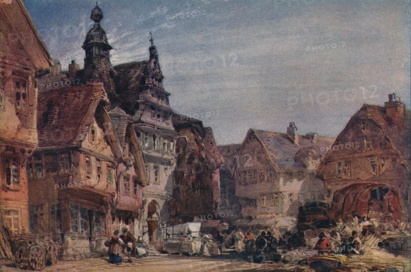 'Giessen on the Lahn', c1874. Artist: William Callow.