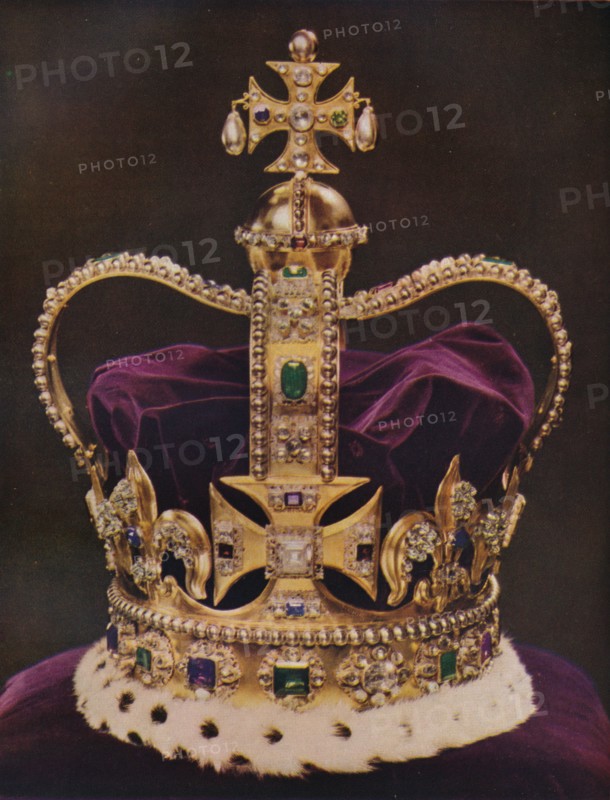 'The Crown of England, St Edward's Crown', c1937. Artist: Unknown.