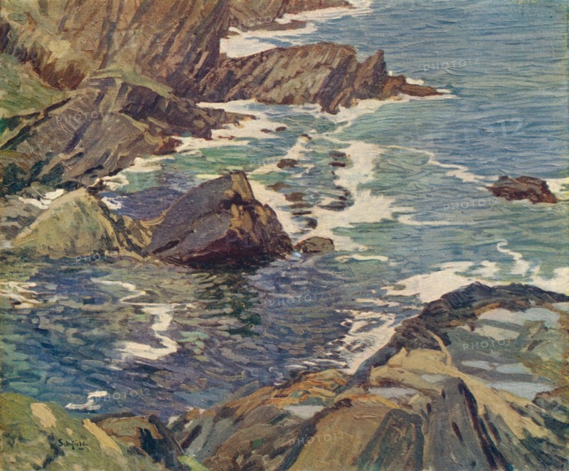 'A Cornish Cove', c1912. Artist: Elmer Schofield.