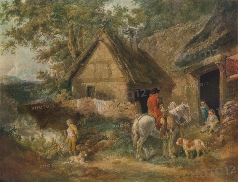 'A Boy Employed Burning The Weeds', 1799. Artist: James Ward.