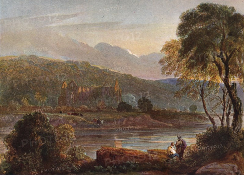 'Tintern Abbey', c1840. Artists: David Cox the elder, Walter de Clare.