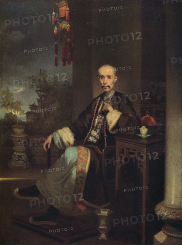 'How Qua, Head of the Hong Merchants in Canton', c1830. Artist: George Chinnery.