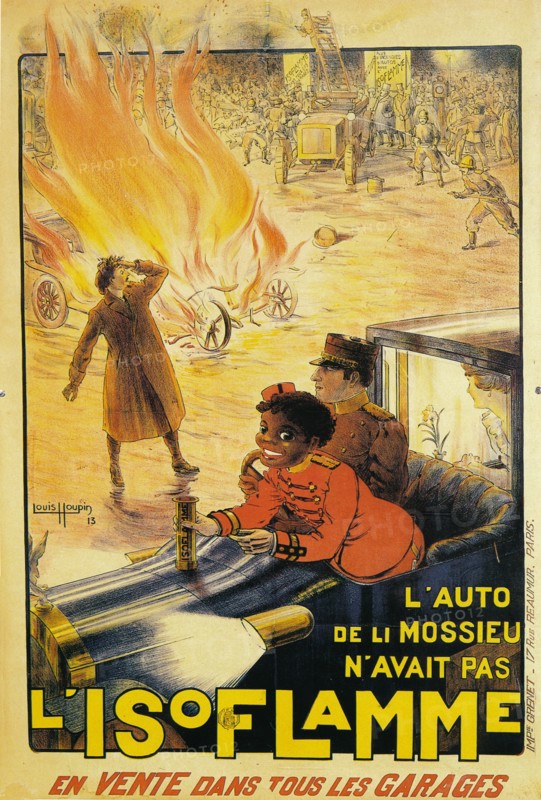 'Advertisement for Isoflamme fire extinguishers, 1913. Artist: Louis Houpin.