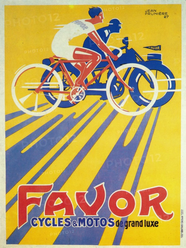 Advertisement for Favor bicycles and motorcycles, 1927. Artist: Jean Pruniere.