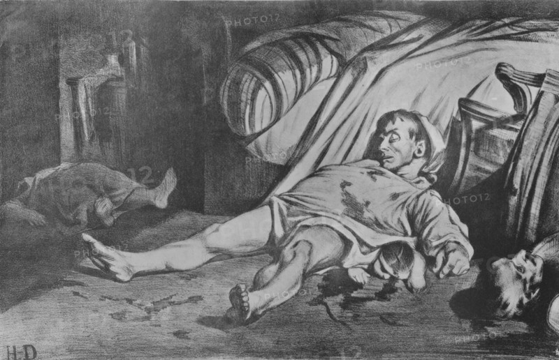 'La Rue Transnonain, le 15 Avril 1834'.  Creator: Honore Daumier.