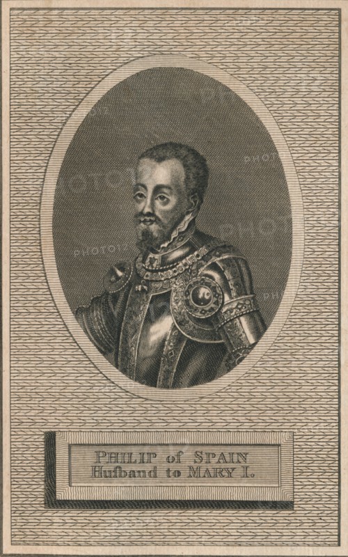 King Philip II of Spain, husband to Queen Mary I, 1793. Artist: Unknown.